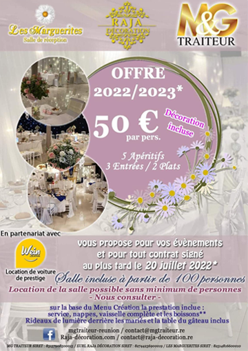Offre salle les Marguerites 50 €